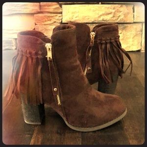 Kayla Fringe Bootie by Via Pinky